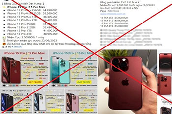 Cảnh giác khi đặt cọc mua điện thoại iPhone 15